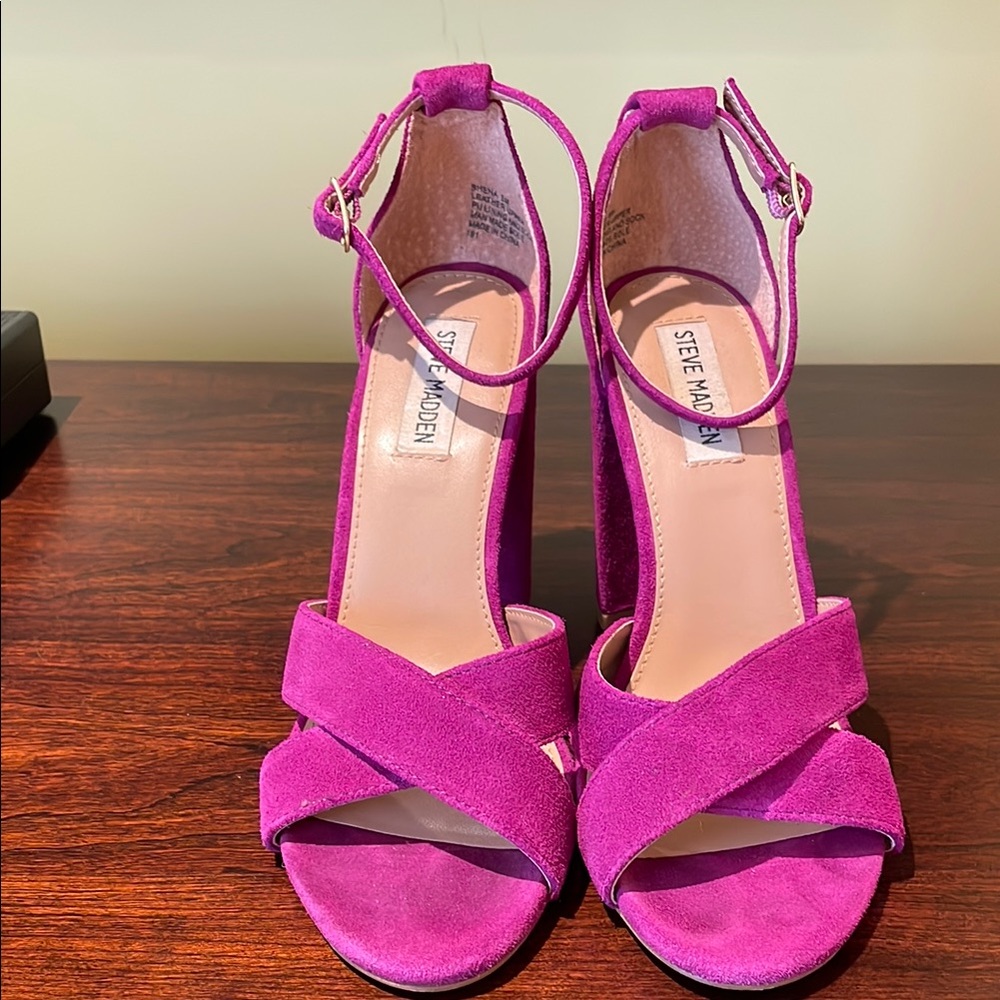 Steve Madden Women's Pink Suede Heels
